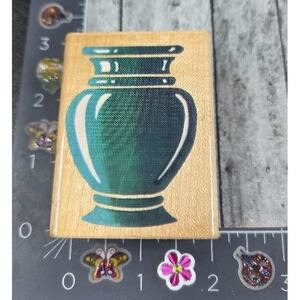 Stampendous Bold Vase H064 1996 Rubber Stamp Wood #A108